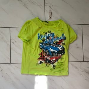 Cute neon shirt with cut outs. Crop top.